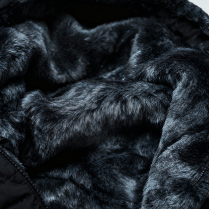 Close-up of black fur texture